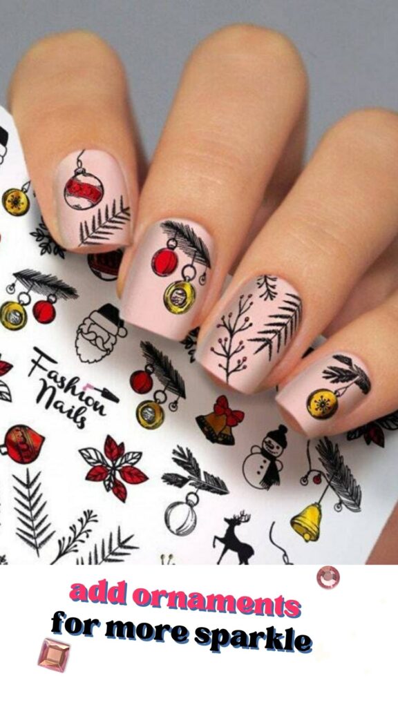 Christmas decorations nail Ideas