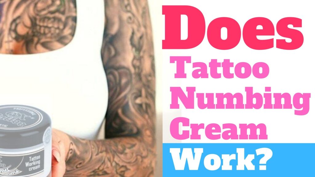 Does Tattoo Numbing Cream Work? Woman holding tattoo cream