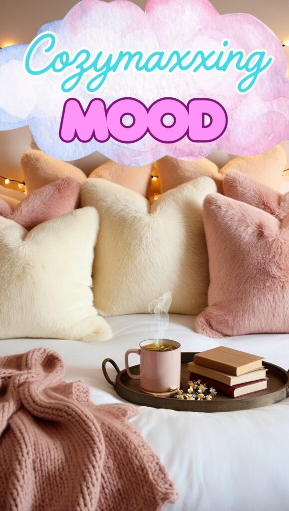 Capture that cozymaxxing aesthetic with this soft, serene setup. Think pastel pillows, candlelight, and a calming bedtime tea to wind down your day.