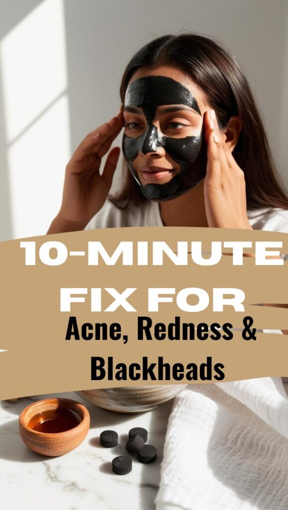 This quick 10-minute charcoal mask is my go-to for calming redness, shrinking breakouts, and pulling out blackheads. Learn how to make it at home with just a few ingredients.