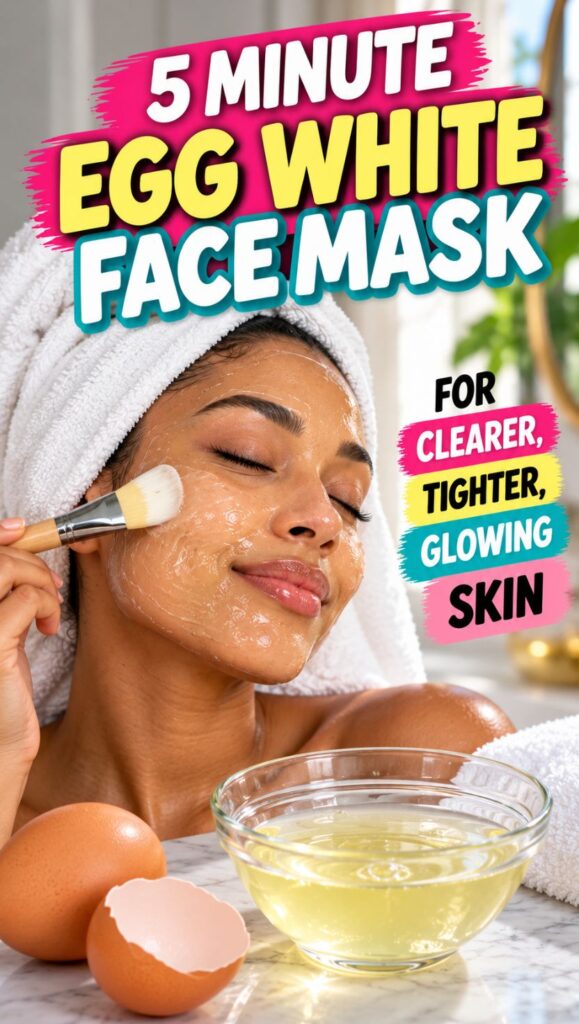 Short on time? This 5-minute egg white face mask is an easy at-home beauty treatment for clearer, tighter-looking, glowing skin. Learn how to make an egg mask with simple ingredients and add this quick DIY treatment to your natural skin care routine.