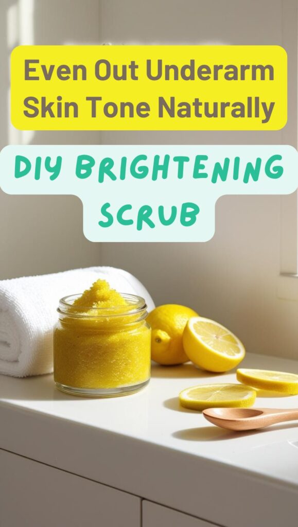 Tired of underarm discoloration? This bright and effective DIY underarm scrub uses just 3 kitchen ingredients to exfoliate and restore your natural glow. Easy to make and even easier to love.