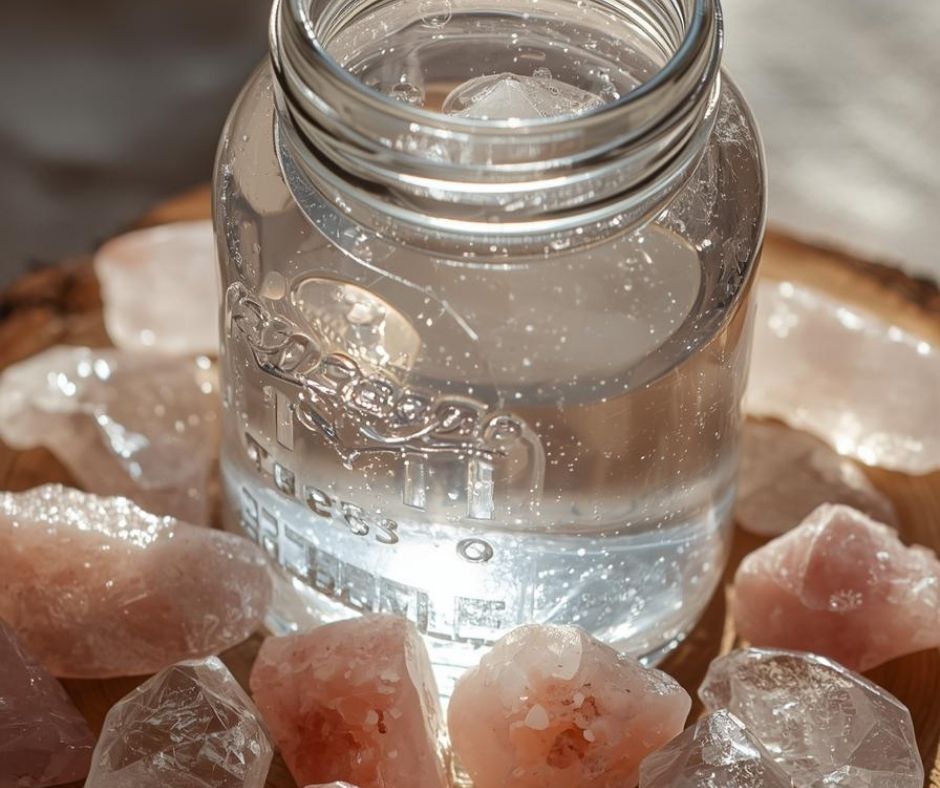 Learn how to make moon water with crystals like rose quartz and clear quartz to capture lunar energy for healing, peace, and clarity. A must-try ritual for self-love and balance.